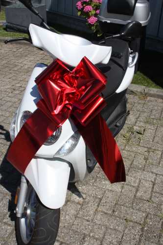 Grosse Schleife Motorroller Milaan Rot d36x36+24cm