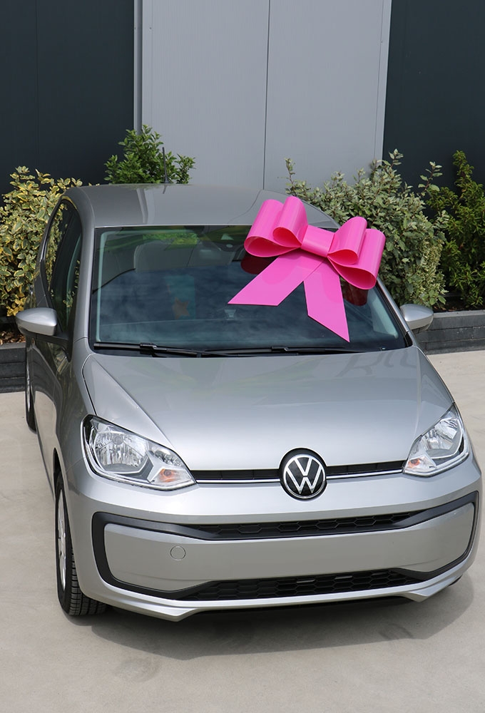 Autoschleifen Mega Toronto Fuchsia 75x60 cm.