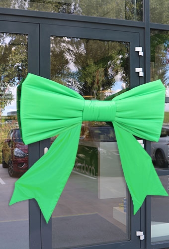 Mega Schleife SchleifeXXL Grun 150x75cm & Grosser Saugnapf