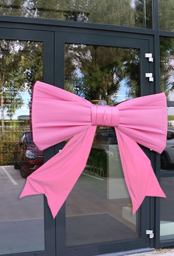 Mega Schleife SchleifeXXL Altrosa 150x75cm & Grosser Saugnapf