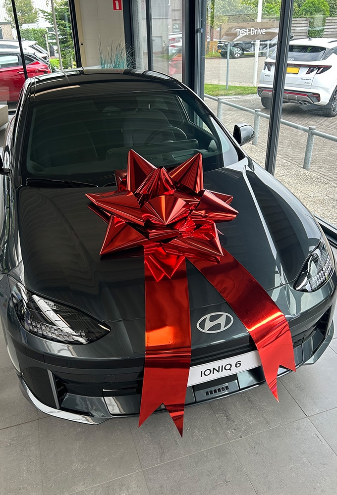 MegaSchleife Vienna metallische Rot 80cm Durschnitt.+80cm