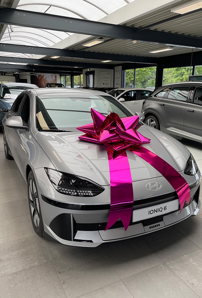 MegaSchleife Vienna metallische Rosa 80cm Durschnitt.+80cm