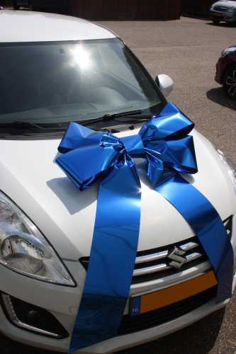 Autoschleifen Magnum Livorno Metallic Blau 90x60+70cm Autoschleife