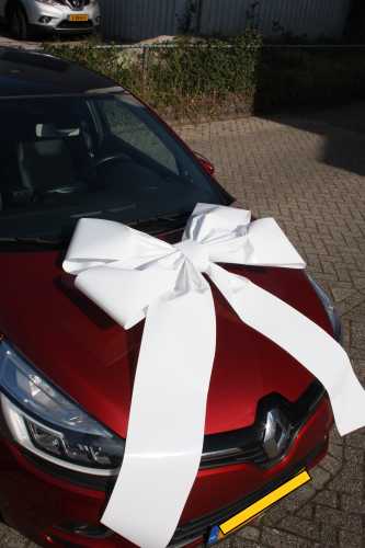 Autoschleifen Magnum Livorno Lack Weis Schleife 70x50+60 cm.