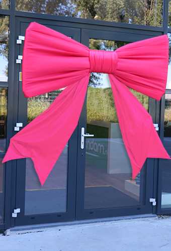 Mega Schleife SchleifeXXXL Fuchsia 200x100cm & Grosser Saugnapf