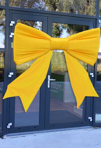 Mega Schleife SchleifeXXXL Gelb 200x100cm & grosser Saugnapf