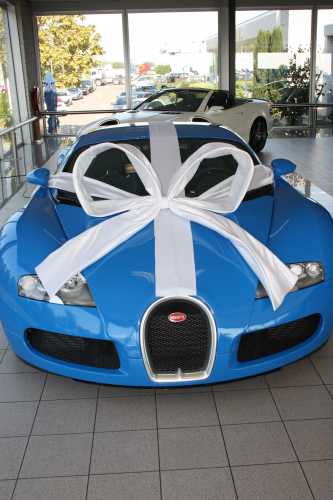 Autoschleifen Super Mega Salerno Weiss 120x100x50cm Hochzeit