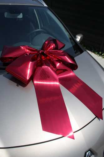 Autoschleifen Magnum Livorno Metallic Rot Schleife 70x50+60cm.