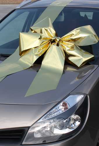 Autoschleifen Magnum Livorno Metallic Gold Schleife 70x50+60cm.