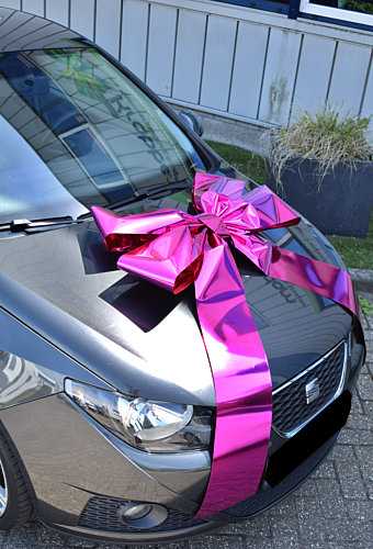 Autoschleifen Magnum Livorno Metallic Pink Schleife 70x50+60cm