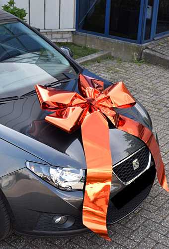 Autoschleifen Magnum Livorno Metallic Orange Schleife 70x50+60cm