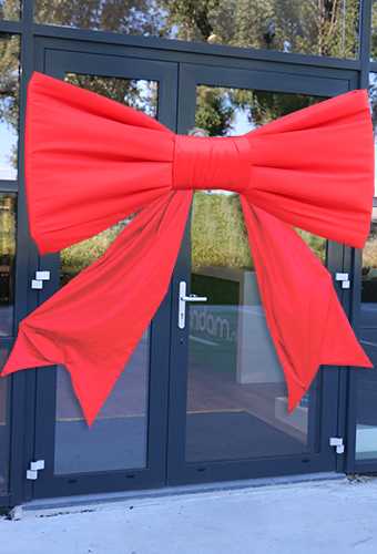 Mega Schleife SchleifeXXXL Rot 200x100cm & Grosser Saugnapf