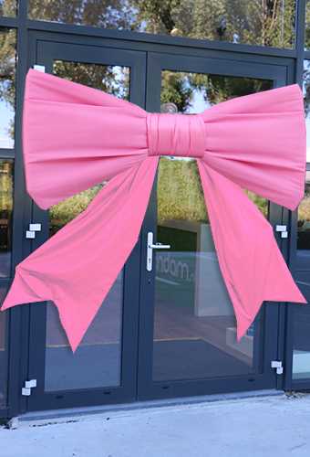 Mega Schleife SchleifeXXXL Altrosa 200x100cm & Grosser Saugnapf