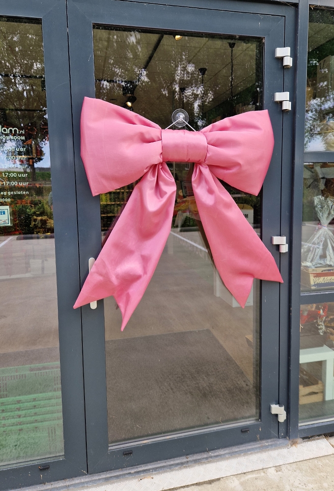 Mega Schleife SchleifeXL Altrosa 100x50cm & Grosser Saugnapf