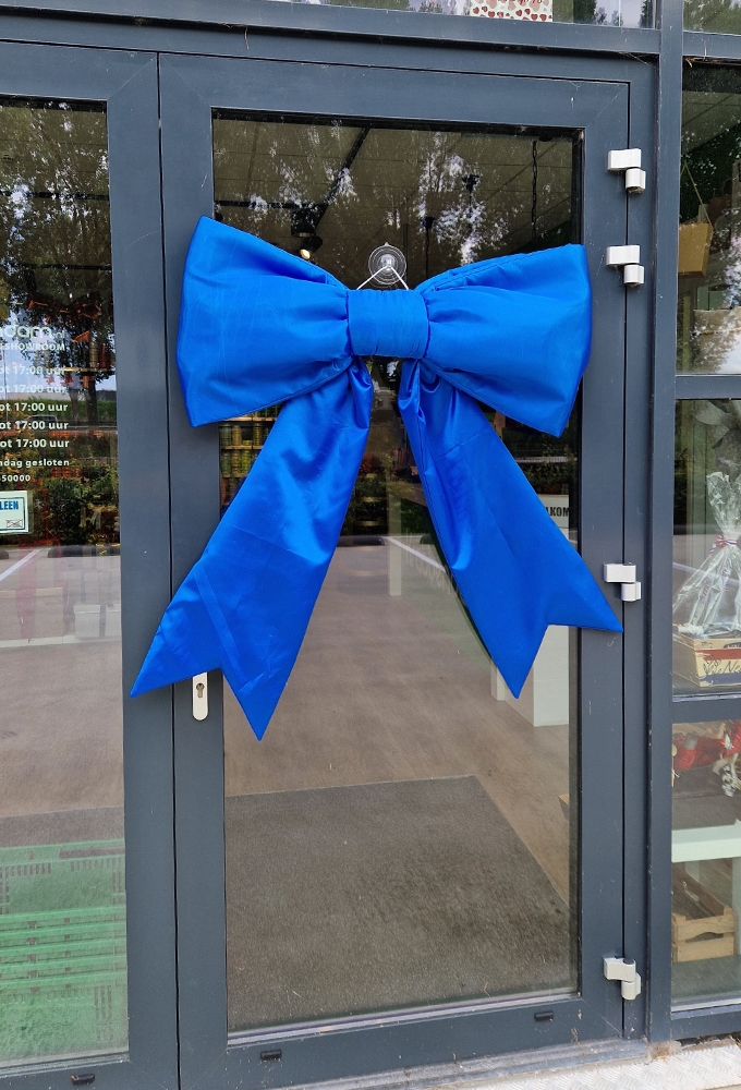 Mega Schleife SchleifeXL Blau 100x50cm & Grosser Saugnapf