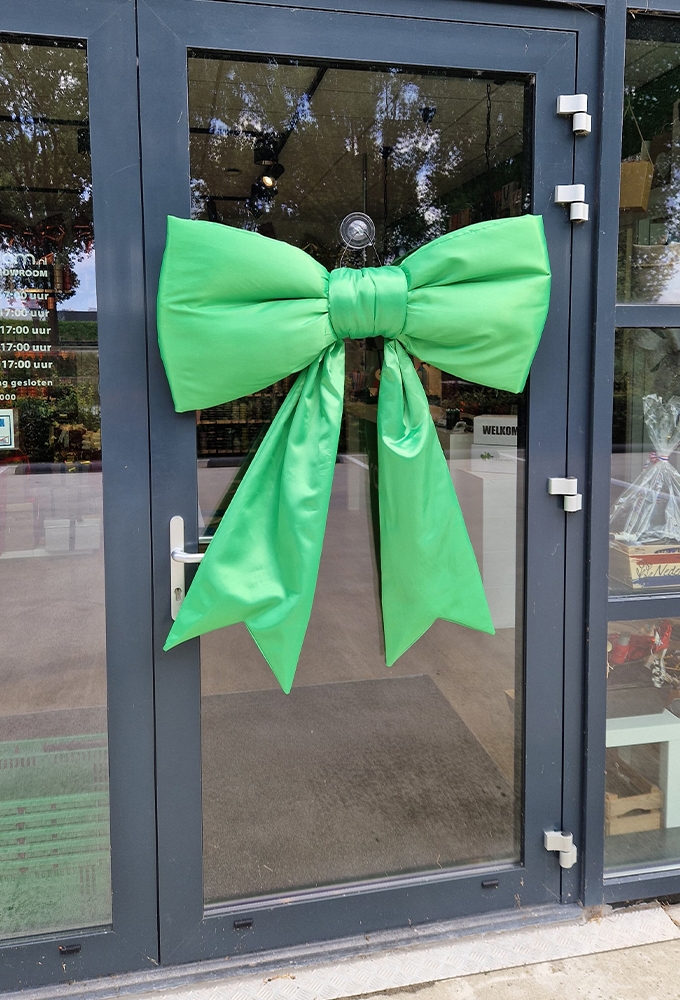 Mega Schleife SchleifeXL Grun 100x50cm & Grosser Saugnapf