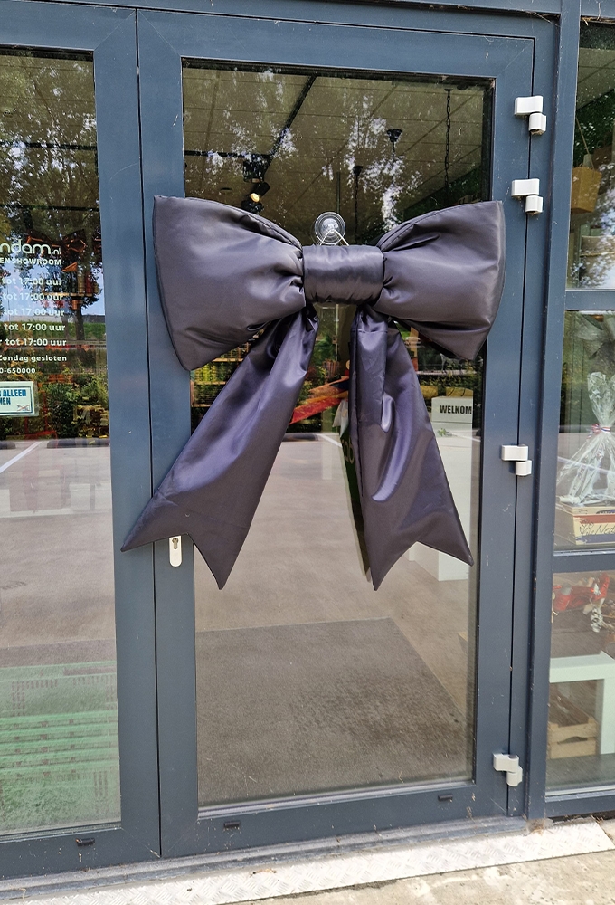 Mega Schleife SchleifeXL Schwarz 100x50cm & Grosser Saugnapf