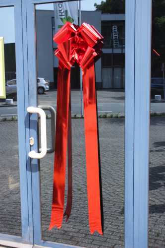 Grosse Schleife Valencia Metallic Rot d36x36+140cm