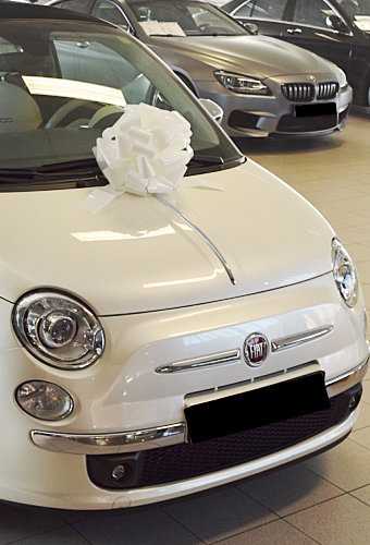 AKTION Autoschleife Grosse Padova Lack Weiss d35+17cm Höhe 22cm.