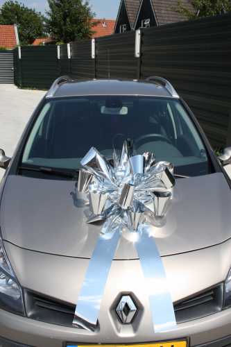 Magnum Bows Autoschleifen Maxi Metallic Silber d60x105cm