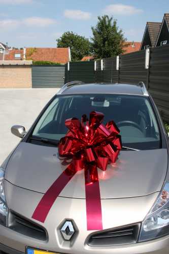 Magnum Bows Autoschleifen Maxi Metallic Wine Rot d60x105cm