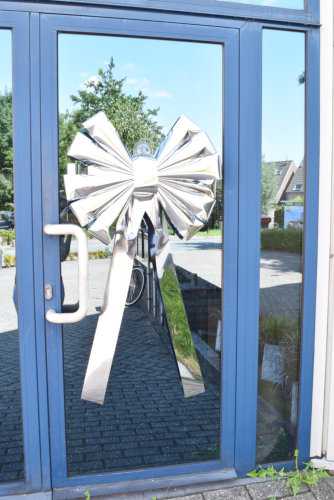 Magnum Bows Schleife Florence Metallic Silber Schleife 67x60+45cm