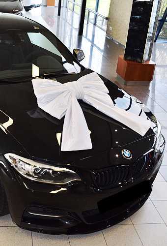 Autoschleifen Mega Doppelt Lucca Weiss 77x50+40cm & Saugnapf Band 25cm