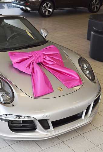 Autoschleifen Mega Doppelt Lucca Magenta 77x50+40cm Saugnapf Band 25cm