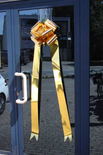 Grosse Schleife Valencia Metallic Gold d36x36+140cm