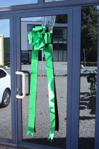 Grosse Schleife Valencia Metallic Grun d36x36+140cm